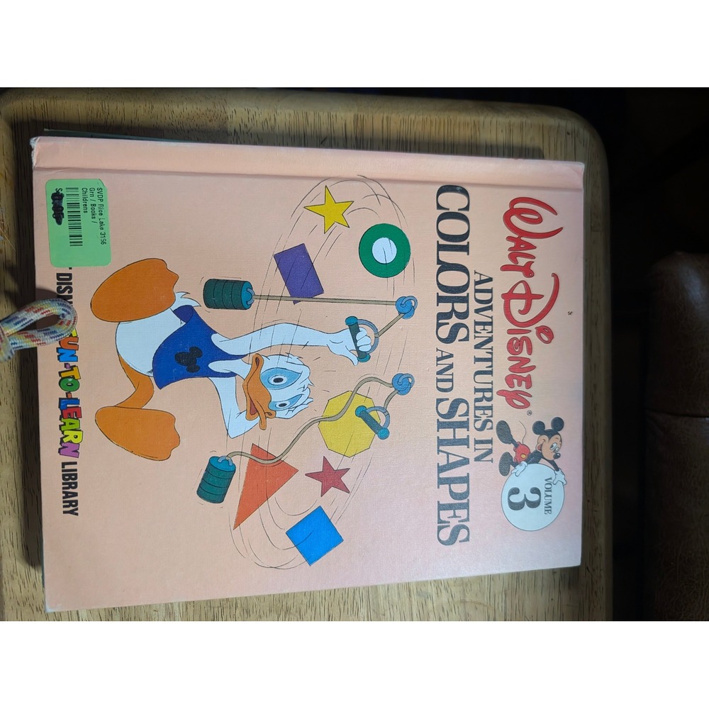 Vintage Walt Disney 3 Book Lot Mickey Meets Giant Donalds Big News Colors Shapes - Picture 8 of 12
